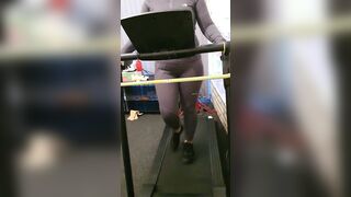 Step milf fuck on treadmill by step son