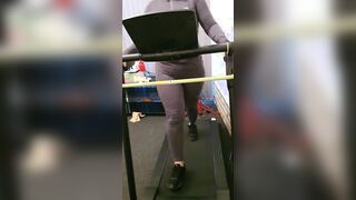 Step milf fuck on treadmill by step son