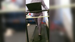 Step milf fuck on treadmill by step son