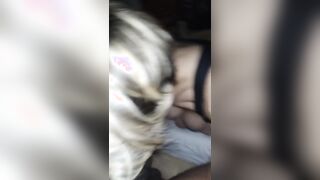 Submissive white ex-wife sucking off long ebony cock 10inch wavy depp