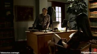 Bbc shemale fucks handcuffed boss
