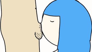 Blue Haired Bimbo Humiliates Pathetic Small Dick And Then Blows It For Fun