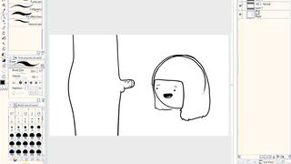 Making Of - Blue Haired Skank Humaliates Small Dick and Blows It (Speed Paint)