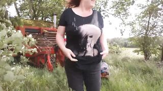 getting nude public inside outside and masturbating with two toy's