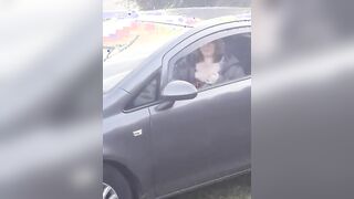 taking clothes of inside my vehicle and masturbate till i cum into a outdoors place !