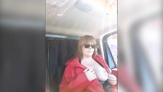 My first clip of driving topless to holiday destination