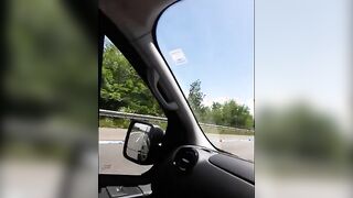 my first clip of driving topless to holiday destination
