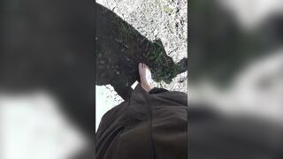 hiking barefoot inside the mud, getting very kinky toes, toes bdsm only !