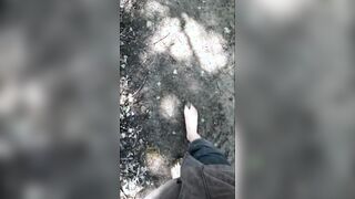 hiking barefoot inside the mud, getting very kinky toes, toes bdsm only !