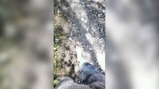 hiking barefoot inside the mud, getting very kinky toes, toes bdsm only !