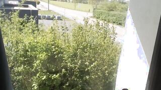 having fun with a lovense sex toy (nora) nude @ my window for neighbours to view !