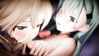 mmd r18 Cakeface hot and friendly great girls 3d anime