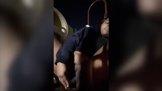 Poor homeless bimbos let a huge penis baller banged her to make a phone call at the park