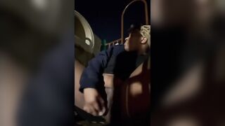 Poor homeless bimbos let a huge penis baller banged her to make a phone call at the park