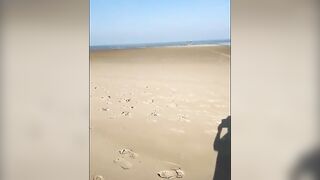 barefoot on the beach-bondage film-foot only showing