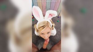 Easter Bunny Facial and Cum Bubble pov.