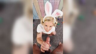 Easter Bunny Facial and Cum Bubble pov.