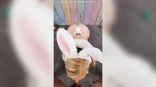 Easter Bunny Facial and Cum Bubble pov.
