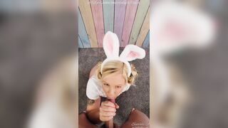 Easter Bunny Facial and Cum Bubble pov.