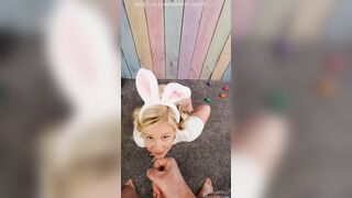 Easter Bunny Facial and Cum Bubble pov.