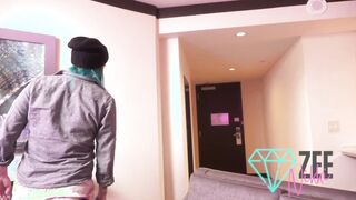 Awkward Tomboy gets big black cock Cumshot