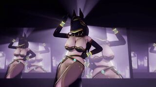 mmd r18 ハイファイ～アヌビス 肌変 ダンス+H 3d anime