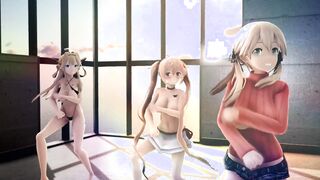 mmd r18 HMKJ Printz Murasame Kongo 3d cartoon