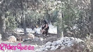 Spiying cam onlyfan bbw into forest