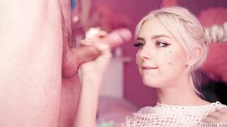 I get creampied into my tight young vagina during a zoom class - Eva Elfie
