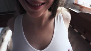 Morning sex with ex-wife. I love her long titties. Perfect body suit and lots of smile. Pov 60 fps