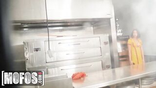 Waitress (Kimora Quin) Is So Turned On That She Asks For