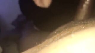 Thick Beauty white chick throats big black cock
