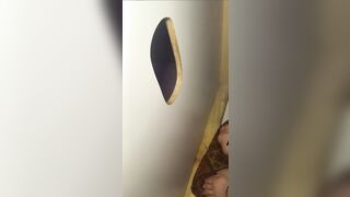 Bbw Glory hole action bbcs cummed