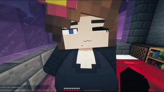 MINECRAFT three-way with jenny anime gameplay