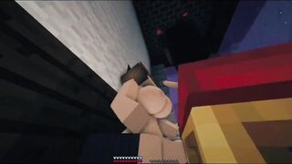 MINECRAFT three-way with jenny anime gameplay