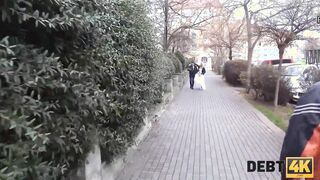 DEBT4k. Debt collector tracks down Bae bride and they have
