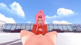 sex on the roof with a stunning bimbos
