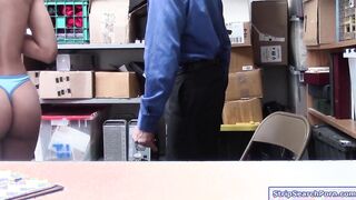 An officer fucking ebony teen shoplifter
