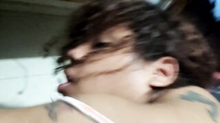 my neighbors loves to banged! rough, pull her hair and do it doggy style