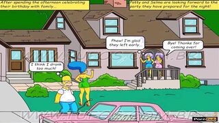 The Simpsons - Birthday Bash Group Sex Party with Long Penis Firefighters