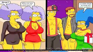 The Simpsons - Birthday Bash Group Sex Party with Long Penis Firefighters