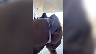 Almost caught putting into booty plug