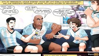 Cheated into my own house pt. #3 - Cuckold hubby watches Soccer Team to Gang Bang his Wifey