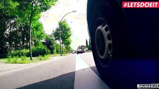BUMSBUS - Curvy Black Sunny Star Get A Long White Penis Into Outside - LETSDOEIT