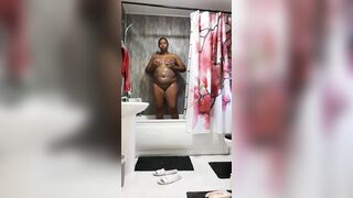 BBW African Taking a Goddess Shower