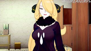 Cynthia offer you the price of winning the Pokemon League - Animated Animated