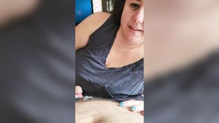 Hoe ex-wife initiates oral sex and blows hubby and talks filthy