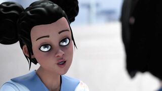 Interracial Lesbians College Sex Break - 3D Hentai