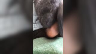 Laid back sockjob with long cummed
