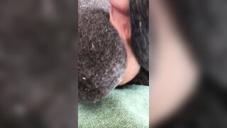 Laid back sockjob with long cummed